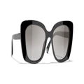CHANEL Woman Sunglasses Rectangle Sunglasses CH5504A - Frame color: Black, Lens color: Gray
