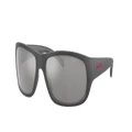 ARNETTE Man Sunglasses AN4290 Uka-Uka - Frame color: Matte Medium Grey, Lens color: Light Grey Mirror Silver 80