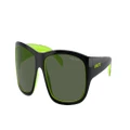 ARNETTE Man Sunglasses AN4290 Uka-Uka - Frame color: Top Black/Fluo Green, Lens color: Dark Green Polar