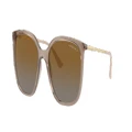 VOGUE EYEWEAR Woman Sunglasses VO5564S - Frame color: Transparent Brown, Lens color: Grey Gradient Brown Polarized