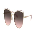 COACH Woman Sunglasses HC7162 CR621 - Frame color: Shiny Light Gold/Rose Gold, Lens color: Grey Pink Gradient