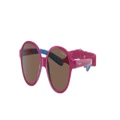 VOGUE EYEWEAR Unisex Sunglasses VJ2012 - Frame color: Pink On Rubber Blue, Lens color: Dark Brown