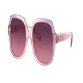 COACH Woman Sunglasses HC8395U CR614 - Frame color: Amethyst/Pink Gradient, Lens color: Burgundy Gradient Polar
