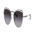 COACH Woman Sunglasses HC7162 CR621 - Frame color: Shiny Silver/Black, Lens color: Grey Gradient