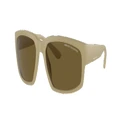 ARMANI EXCHANGE Man Sunglasses AX4142SU - Frame color: Matte Beige, Lens color: Dark Brown