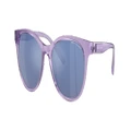 ARMANI EXCHANGE Woman Sunglasses AX4144SU - Frame color: Shiny Transparent Violet, Lens color: Blue Violet Mirror Silver