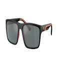 SCUDERIA FERRARI Man Sunglasses FZ6003U - Frame color: Black Matte, Lens color: Grey Mirror Black