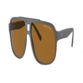 ARMANI EXCHANGE Man Sunglasses AX4104S - Frame color: Matte Grey, Lens color: Brown Polar