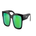 ARNETTE Man Sunglasses AN4343 Bigflip - Frame color: Black, Lens color: Green Mirror Green