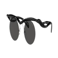 PRADA Woman Sunglasses PR A24S - Frame color: Black, Lens color: Dark Grey