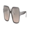 JIMMY CHOO Woman Sunglasses JC5005 - Frame color: Sand Gradient Glitter, Lens color: Brown Gradient Grey Mirror Silver