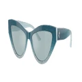 JIMMY CHOO Woman Sunglasses JC5004 - Frame color: Azure Gradient Glitter, Lens color: Light Azure Silver Mirror