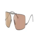 FERRARI Unisex Sunglasses FH1008 - Frame color: Gunmetal, Lens color: Orange Silver Mirror