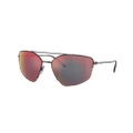 FERRARI Man Sunglasses FH1009T - Frame color: Matte Black, Lens color: Mirror Red