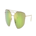 FERRARI Man Sunglasses FH1009T - Frame color: Pale Gold, Lens color: Green Mirror