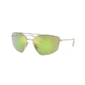 FERRARI Man Sunglasses FH1009T - Frame color: Pale Gold, Lens color: Green Mirror