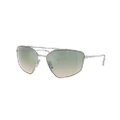 FERRARI Man Sunglasses FH1009T - Frame color: Silver, Lens color: Gradient Green Mirror