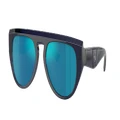 FERRARI Unisex Sunglasses FH2005U - Frame color: Blue, Lens color: Blue Mirror