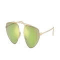 FERRARI Unisex Sunglasses FH1010TD - Frame color: Pale Gold, Lens color: Green Mirror