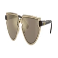 BURBERRY Woman Sunglasses BE3152 - Frame color: Light Gold, Lens color: Light Brown Mirror Gold