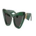 BURBERRY Woman Sunglasses BE4421U - Frame color: Green, Lens color: Dark Grey