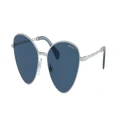 SWAROVSKI Woman Sunglasses SK7014 - Frame color: Silver, Lens color: Dark Blue