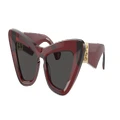 BURBERRY Woman Sunglasses BE4421U - Frame color: Bordeaux, Lens color: Dark Grey