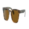 GIORGIO ARMANI Man Sunglasses AR8155 - Frame color: Opal Striped Brown, Lens color: Brown