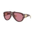 BURBERRY Unisex Sunglasses BE4433U - Frame color: Rubber Burgundy, Lens color: Dark Violet