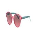 VOGUE EYEWEAR Unisex Sunglasses VJ2007 - Frame color: Top Transparent Red/Red, Lens color: Pink Gradient Violet