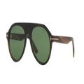 TOM FORD Man Sunglasses FT1047-P - Frame color: Horn Brown, Lens color: Green