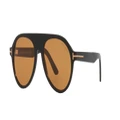 TOM FORD Man Sunglasses FT1047-P - Frame color: Black Horn, Lens color: Brown