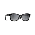 CHANEL Woman Sunglasses Square Sunglasses CH5484 - Frame color: Black, Lens color: Grey