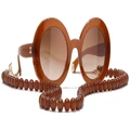CHANEL Woman Sunglasses Round Sunglasses CH5489 - Frame color: Brown & Gold, Lens color: Brown
