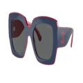 CHANEL Woman Sunglasses CH6059 - Frame color: Blue/Red, Lens color: Dark Grey