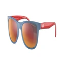 ARMANI EXCHANGE Man Sunglasses AX4103S - Frame color: Matte Blue, Lens color: Dark Grey Mirror Red/Yellow
