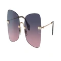 MIU MIU Woman Sunglasses MU 50WS - Frame color: Antique Gold, Lens color: Pink Gradient Blue
