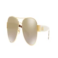 COACH Woman Sunglasses HC7059 L138 - Frame color: Gold, Lens color: Gold Flash Gradient