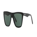 SUNGLASS HUT COLLECTION Man Sunglasses HU2014 - Frame color: Black, Lens color: Dark Green