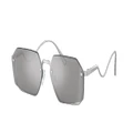 EMPORIO ARMANI Woman Sunglasses EA2136 - Frame color: Matte Silver, Lens color: Light Grey Mirror Silver