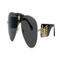 VERSACE Man Sunglasses VE2150Q - Frame color: Gold, Lens color: Dark Grey