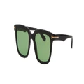 TOM FORD Man Sunglasses FT0646 - Frame color: Black Shiny, Lens color: Green