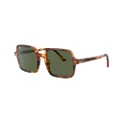 RAY-BAN Woman Sunglasses RB1973 Square II - Frame color: Striped Havana, Lens color: Green