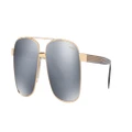 VERSACE Man Sunglasses VE2174 - Frame color: Gold, Lens color: Dark Grey Mirror Silver Polarized