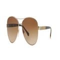 BURBERRY Woman Sunglasses BE3080 - Frame color: Light Gold, Lens color: Brown Gradient