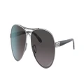 OAKLEY Woman Sunglasses OO4079 Feedback - Frame color: Polished Chrome, Lens color: Prizm Grey Gradient