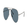 RAY-BAN Unisex Sunglasses RB8125M Aviator Titanium - Frame color: Silver, Lens color: Crystal Blue