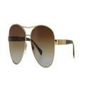 BURBERRY Woman Sunglasses BE3080 - Frame color: Light Gold, Lens color: Polar Brown Gradient