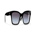 CHANEL Woman Sunglasses Square Sunglasses CH5417 - Frame color: Black, Lens color: Grey