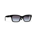 CHANEL Woman Sunglasses Square Sunglasses CH5417 - Frame color: Black, Lens color: Grey